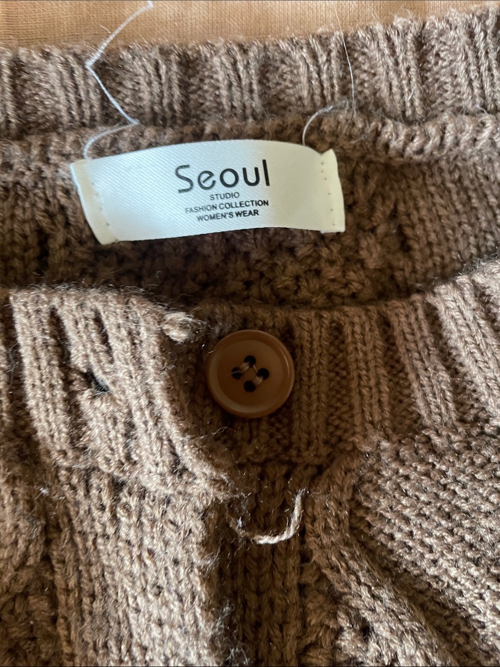 Cottagecore Ruffle Cable Knit Cropped Cardigan OS - Picture 2 of 6